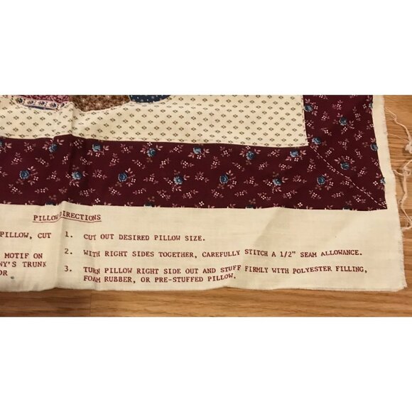 Granny's Trunk Pillow Pattern Panel Kit Quilting Patchwork Design 16" Pillow - Picture 8 of 8
